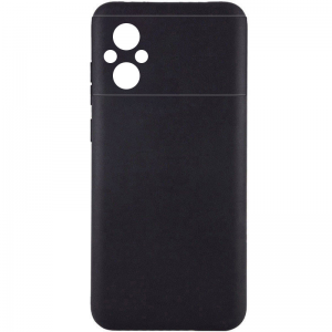 Матовый силиконовый TPU чехол с защитой камеры для Xiaomi Poco M5 – Черный