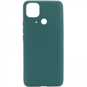 Матовый силиконовый TPU чехол для Xiaomi Redmi 10C / Poco C40 – Зеленый / Forest green