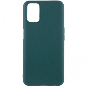 Матовый силиконовый TPU чехол для Oppo A96 – Зеленый / Forest green