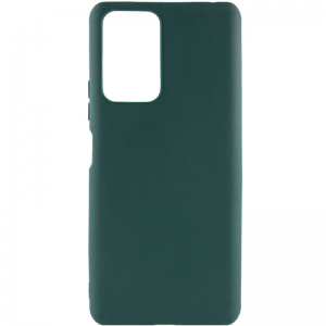 Матовый силиконовый TPU чехол на Xiaomi Poco M5 – Зеленый / Forest green