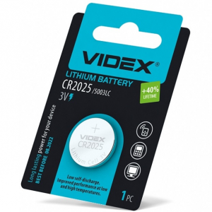 Батарейка литиевая VIDEX CR2025 3V – 1 шт