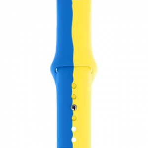 Ремешок силиконовый Ukraine Edition для Apple Watch 42 mm / 44 mm / 45 mm / 49 mm – Синий / Желтый