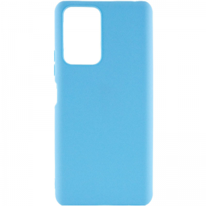 Матовый силиконовый TPU чехол на Xiaomi Poco M5 – Голубой