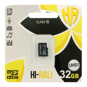 Карта памяти Hi-Rali MicroSDXC (UHS-1) 32 GB Card Class 10 без адаптера – Black