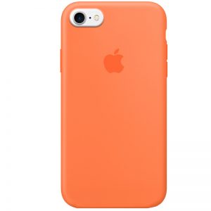 Оригинальный чехол Silicone Case 360 с микрофиброй для Iphone 7 / 8 / SE (2020) – Оранжевый / Vitamin C