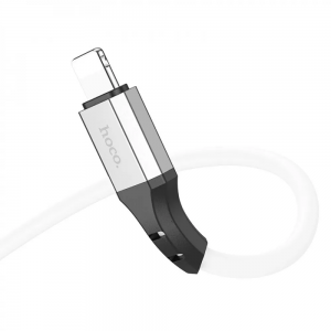 Кабель Hoco X86 Spear Silicone USB to Lightning 2.4A (1м) – White
