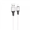 Кабель Hoco X86 Spear Silicone USB to Lightning 2.4A (1м) – White 149692