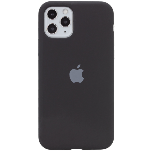 Оригинальный чехол Silicone Cover 360 с микрофиброй для Iphone 11 Pro Max – Черный / Black