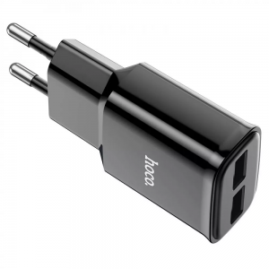 Сетевое зарядное устройство HOCO C88A Star Round (2 USB / 2.4A) – Black