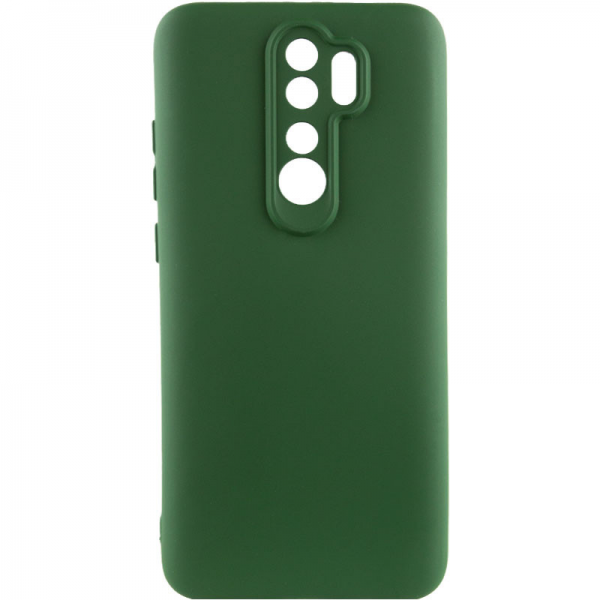 Чехол Silicone Cover Lakshmi Full Camera (A) для Xiaomi Redmi 9 – Зеленый / Dark green