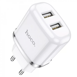 Сетевое зарядное устройство Hoco N4 Aspiring (2USB / 2.4A) – White