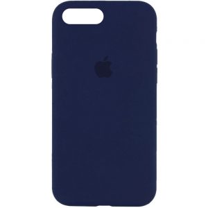 Оригинальный чехол Silicone Case 360 с микрофиброй для Iphone 7 Plus / 8 Plus – Синий / Deep navy
