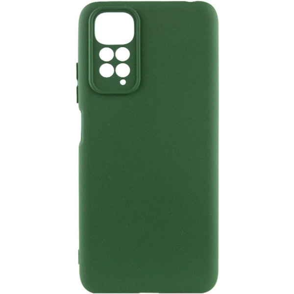 Чехол Silicone Cover Lakshmi Full Camera (A) для Xiaomi Redmi Note 11 / Note 11s – Зеленый / Dark green