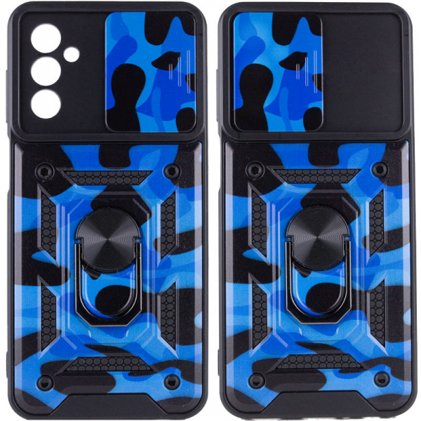 Протиударний чохол Camsh Serg Ring Camo для Samsung Galaxy A04s Синій / Army Blue