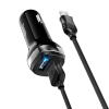 Автомобильное зарядное устройство Hoco Z40 + кабель MicroUSB (2USB / 2.4A) – Black 149799