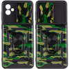 Ударопрочный чехол Camshield Serge Ring Camo со шторкой для камеры для Samsung Galaxy A04 – Зеленый / Army Green