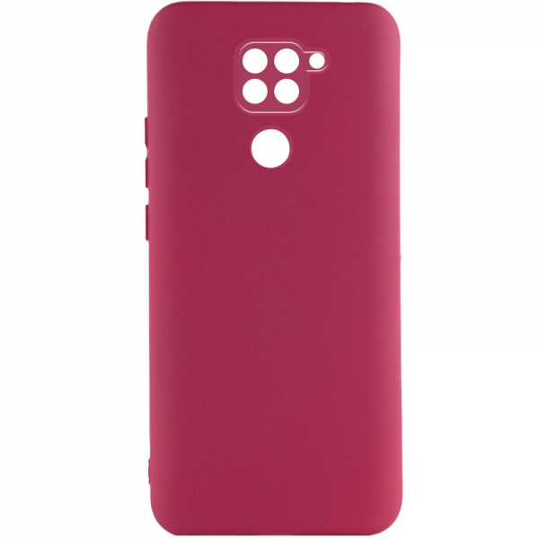 Чохол Silicone Lakshmi A Full Camera для Xiaomi Redmi Note 9 / Redmi 10X Бордовий / Marsala