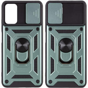 Ударопрочный чехол Camshield Serge Ring со шторкой для камеры для Xiaomi Poco M4 Pro 4G – Зеленый