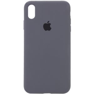 Оригинальный чехол Silicone Cover 360 с микрофиброй для Iphone XS Max – Серый / Dark Grey