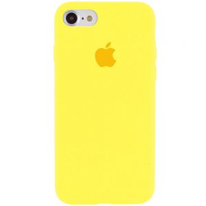 Оригинальный чехол Silicone Case 360 с микрофиброй для Iphone 7 / 8 / SE (2020) – Желтый / Yellow