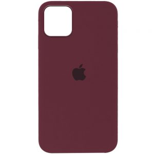 Оригинальный чехол Silicone Cover 360 с микрофиброй для Iphone 13 Mini – Бордовый / Plum