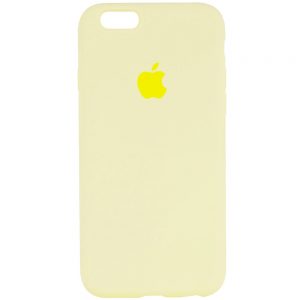 Оригинальный чехол Silicone Cover 360 с микрофиброй для Iphone 6 / 6s – Желтый / Mellow Yellow