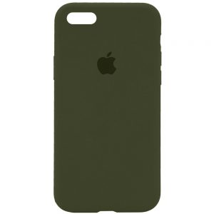 Оригинальный чехол Silicone Case 360 с микрофиброй для Iphone 7 / 8 / SE (2020) – Зеленый / Dark Olive