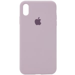 Оригинальный чехол Silicone Case 360 с микрофиброй для Iphone X / XS – Серый / Lavender