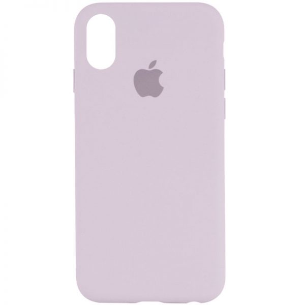 Оригинальный чехол Silicone Cover 360 с микрофиброй для Iphone XS Max – Сиреневый / Lilac