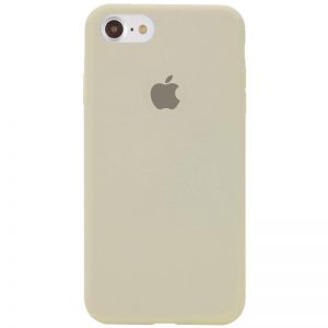 Оригинальный чехол Silicone Case 360 с микрофиброй для Iphone 7 / 8 / SE (2020) – Бежевый / Antigue White
