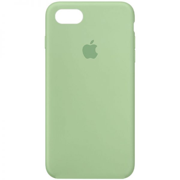 Оригинальный чехол Silicone Case 360 с микрофиброй для Iphone 7 / 8 / SE (2020) – Зеленый / Pistachio