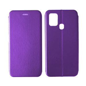 Кожаный чехол-книжка 360 с визитницей для Xiaomi Redmi 9C / 10A – Lilac