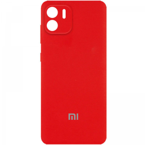 Чехол Silicone Cover (AA) с защитой камеры и микрофиброй для Xiaomi Redmi A1 – Красный / Red
