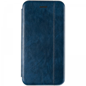 Кожаный чехол-книжка Leather Gelius для Samsung Galaxy A01 – Blue