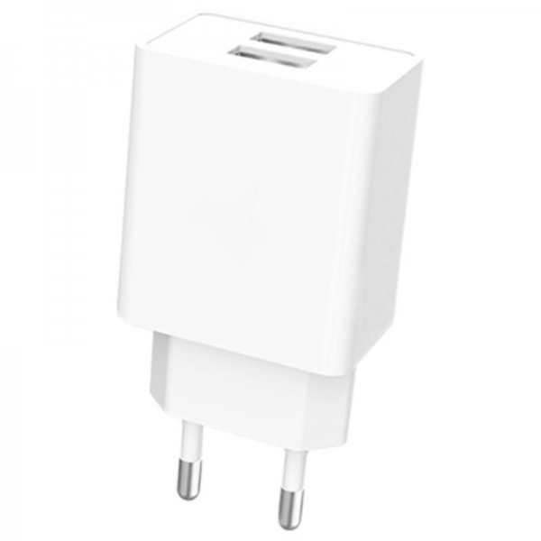 Сетевое зарядное устройство Denmen DC02 (2USB / 2.1A) – White