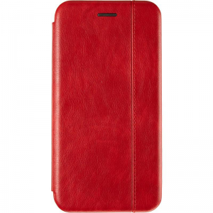 Кожаный чехол-книжка Leather Gelius для Xiaomi Redmi 9 – Red