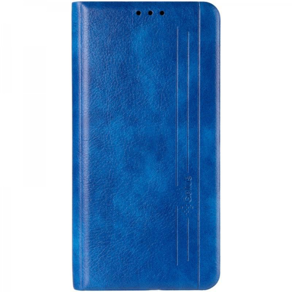 Кожаный чехол-книжка Leather Gelius New для Samsung Galaxy A01 – Blue