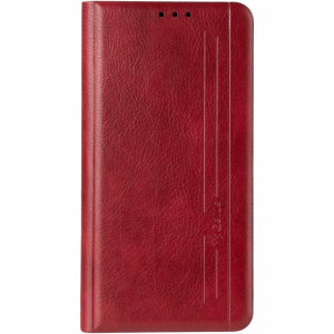 Кожаный чехол-книжка Leather Gelius New для Samsung Galaxy A02 – Red