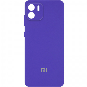Чехол Silicone Cover (AA) с защитой камеры и микрофиброй для Xiaomi Redmi A1 – Фиолетовый / Purple