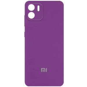 Чехол Silicone Cover (AA) с защитой камеры и микрофиброй для Xiaomi Redmi A1 – Фиолетовый / Grape