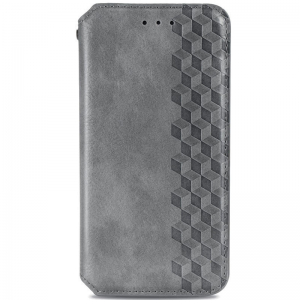 Кожаный чехол-книжка GETMAN Cubic для Xiaomi 12T / 12T Pro – Серый