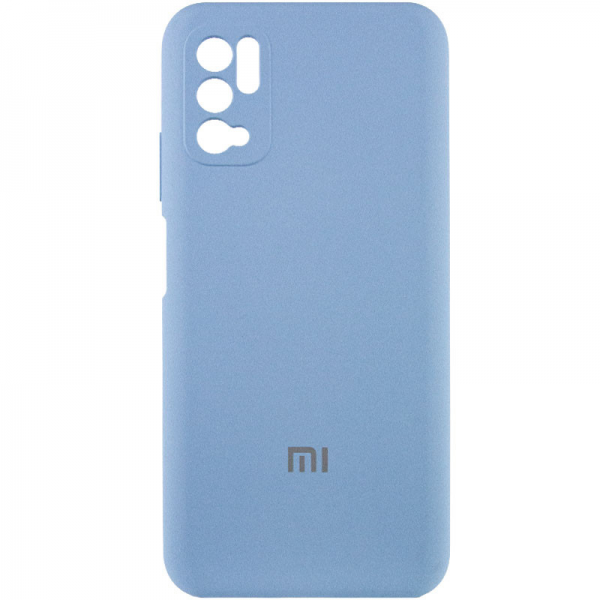 Чохол Silicone Cover Camera для Xiaomi Redmi Note 10 5G / Poco M3 Pro Блакитний / Lilac Blue