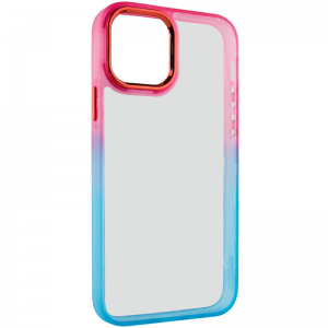 Чехол TPU+PC Fresh Sip Series для Iphone 11 – Бирюзовый / Розовый