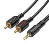 Кабель Aux Borofone BL11 3.5 to 2RCA 1.5м Black 151621