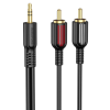 Кабель Aux Borofone BL11 3.5 to 2RCA 1.5м Black