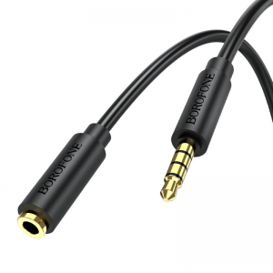 Удлинитель AUX 2 pin Borofone BL12 3.5 Audio Extension Cable (2м) – Черный