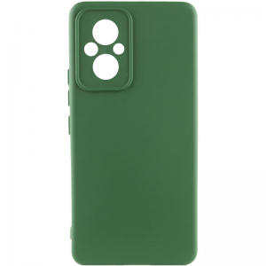 Чехол Silicone Cover Lakshmi Full Camera (A) для Xiaomi Poco M5 – Зеленый / Dark green
