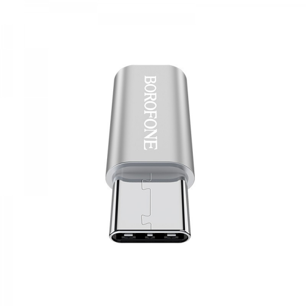 Адаптер Borofone BV4 MicroUSB to Type-C – Silver