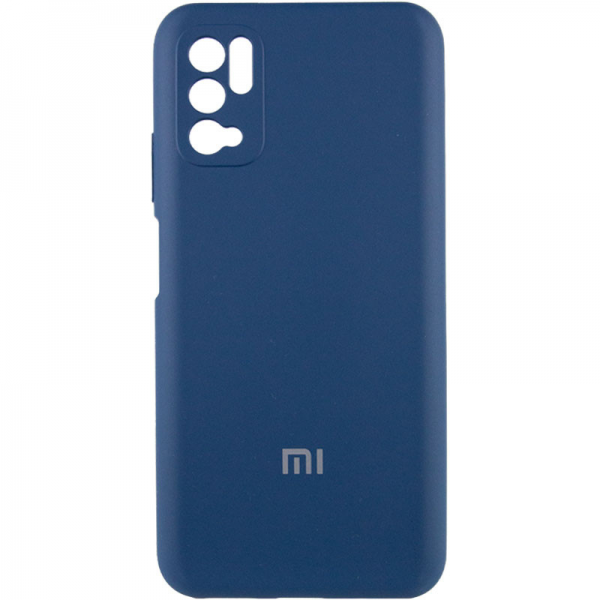 Чохол Silicone Cover Camera для Xiaomi Redmi Note 10 5G / Poco M3 Pro Синій / Navy Blue