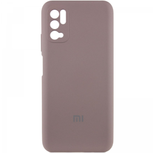 Чохол Silicone Cover Camera для Xiaomi Redmi Note 10 5G / Poco M3 Pro Сірий / Lavender